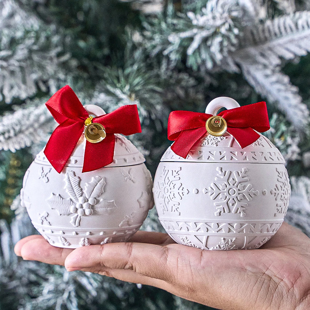 Christmas Jar Silicone Mold – Snowflake & Berry Candle Jar