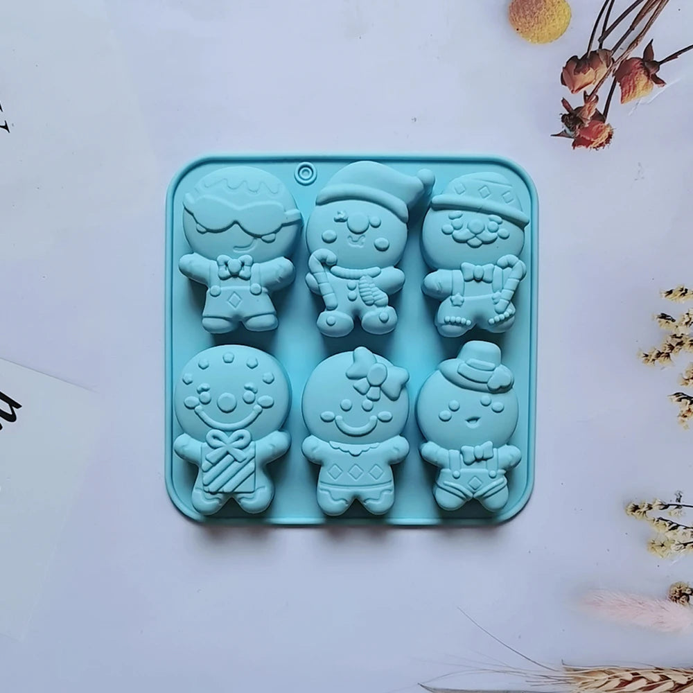 Gingerbread Man Silicone Mold – Christmas Baking, Chocolate & Candles