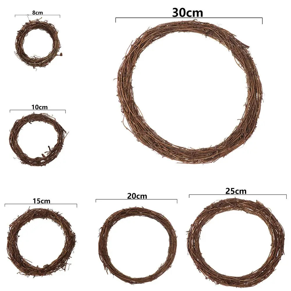 Natural Rattan Wreath Ring 8–30 cm – DIY Christmas Wreath Base
