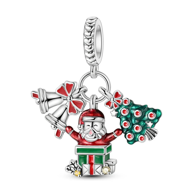 925 Silver Christmas Charm – Stocking, Gingerbread & Reindeer