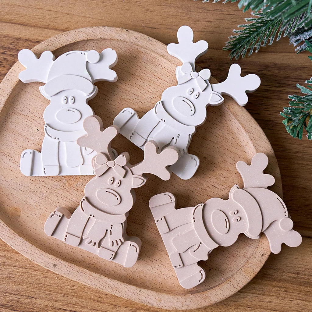 3D Reindeer Silicone Mold – DIY Christmas Ornament Making