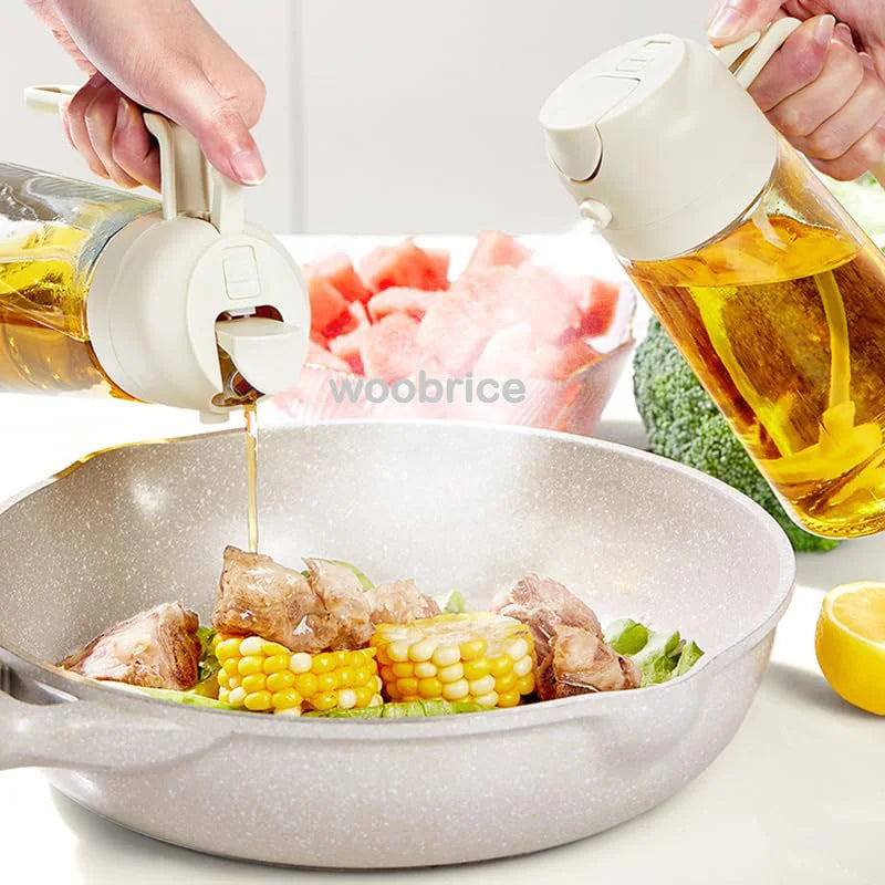 2-in-1 Oil Sprayer & Brush – For Air Fryer, Salad & Grilling
