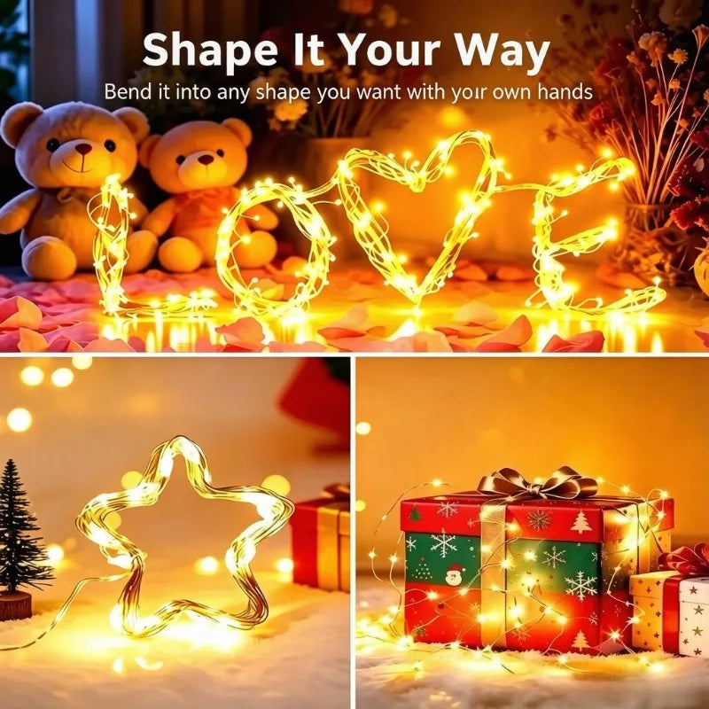 USB LED Fairy Lights with Remote – 8 Modes Christmas String Lights