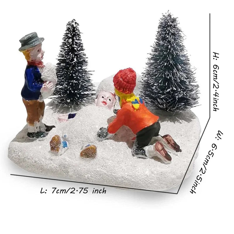 Christmas Village Figurines Set – Holiday Scene Accessories