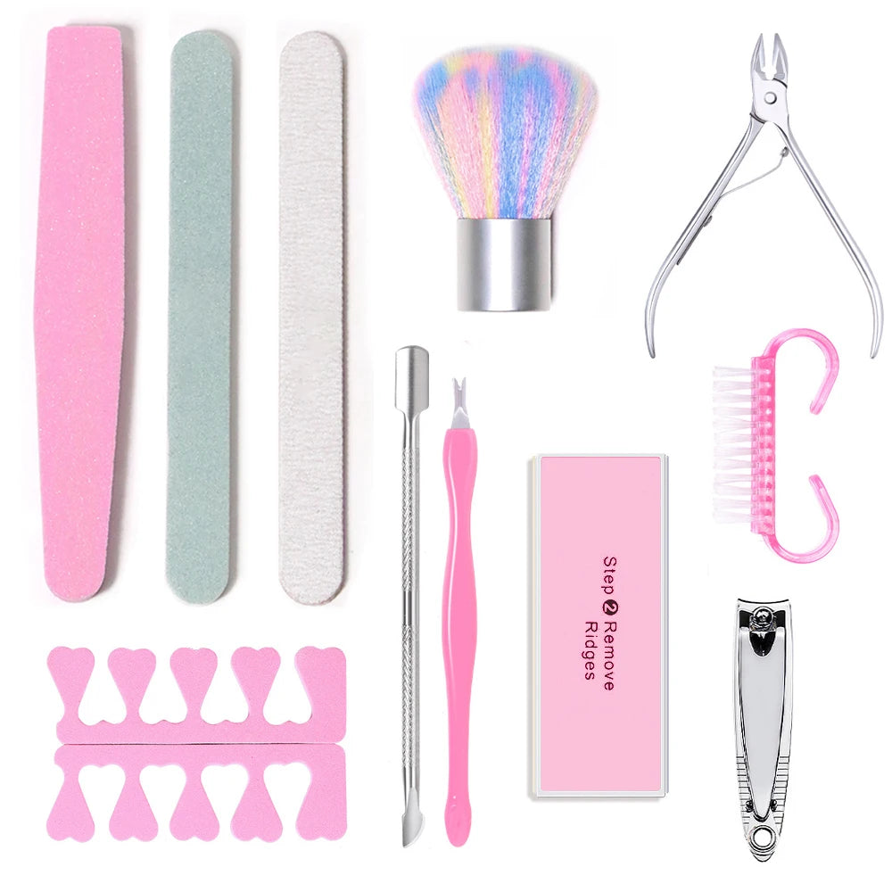 Electric Nail Drill & Manicure Kit with Nail Lamp