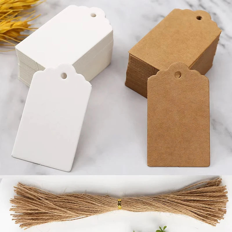 Kraft Paper Gift Tags with String (50 pcs)