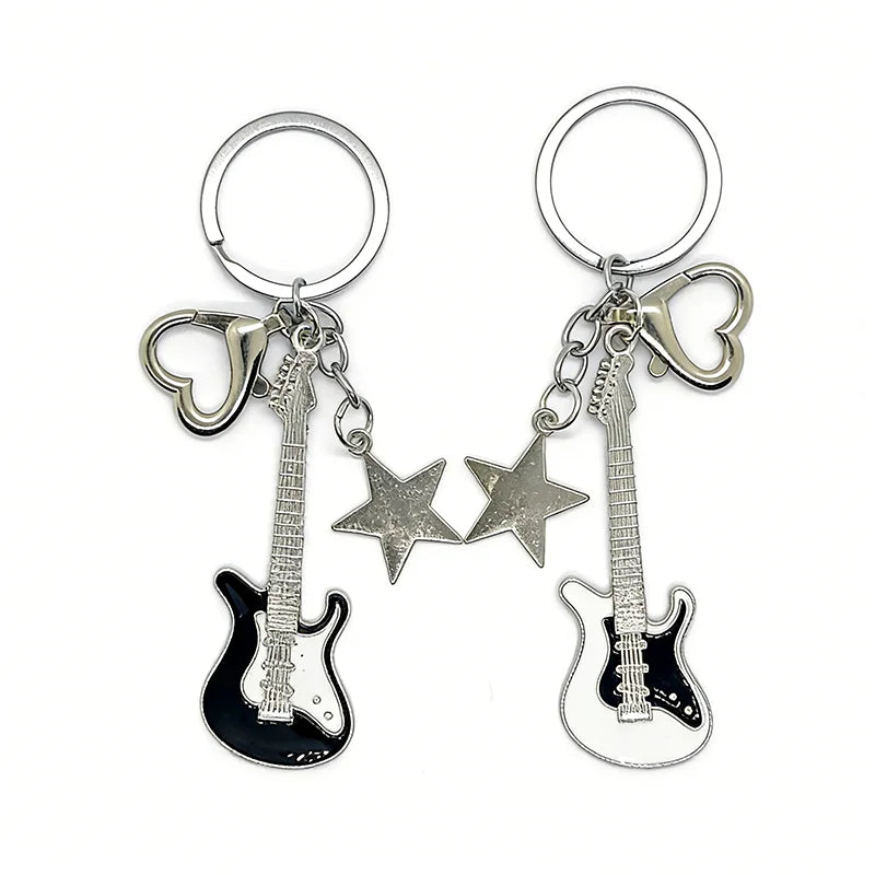 Matching Guitar Keychain Set for Couples