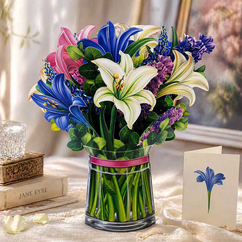 3D Pop-Up Flower Greeting Card – Handmade Card for Any Occasion