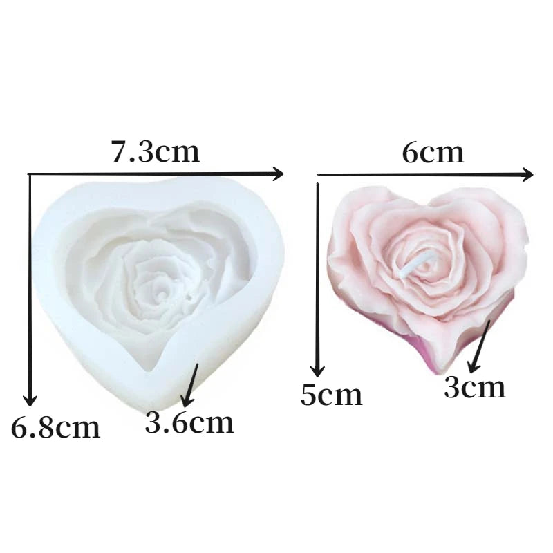Large Peony & Rose Silicone Candle Mold – DIY Candle & Soap Making