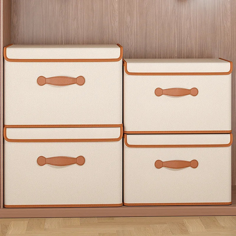 Clothes Storage Box with Lid – Foldable Wardrobe Organizer