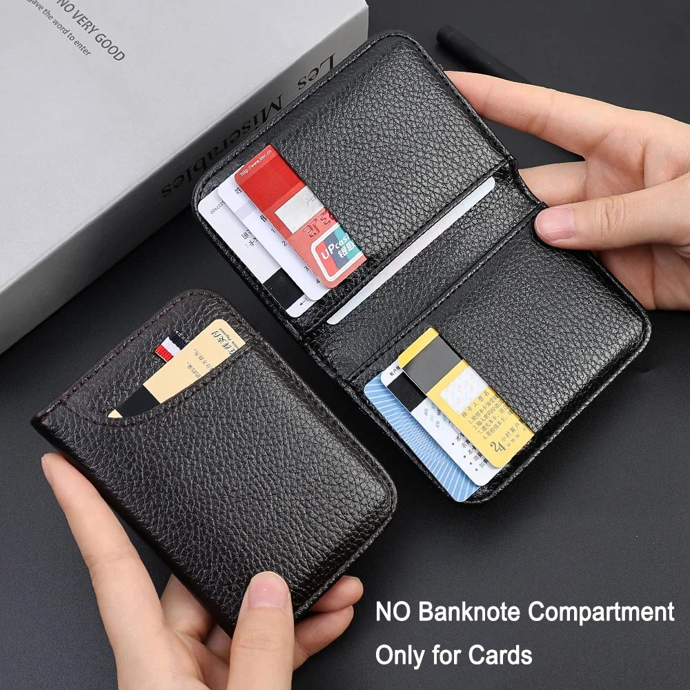Slim PU Leather Card Wallet – Minimalist Card Holder