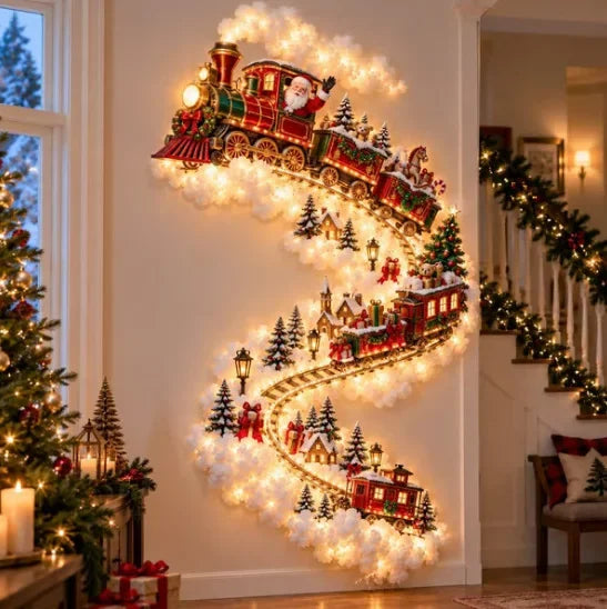 Christmas Magic Trail LED Wall Light – Santa Sleigh Scene