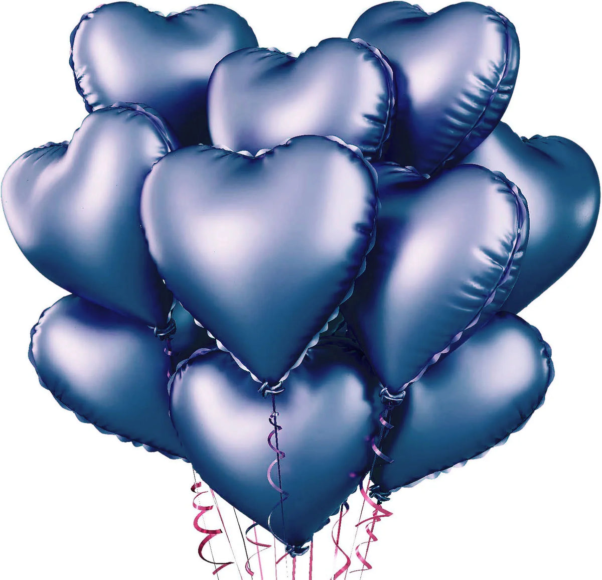 Heart Foil Balloons 18" (10 pcs) – Pink & Sage Green