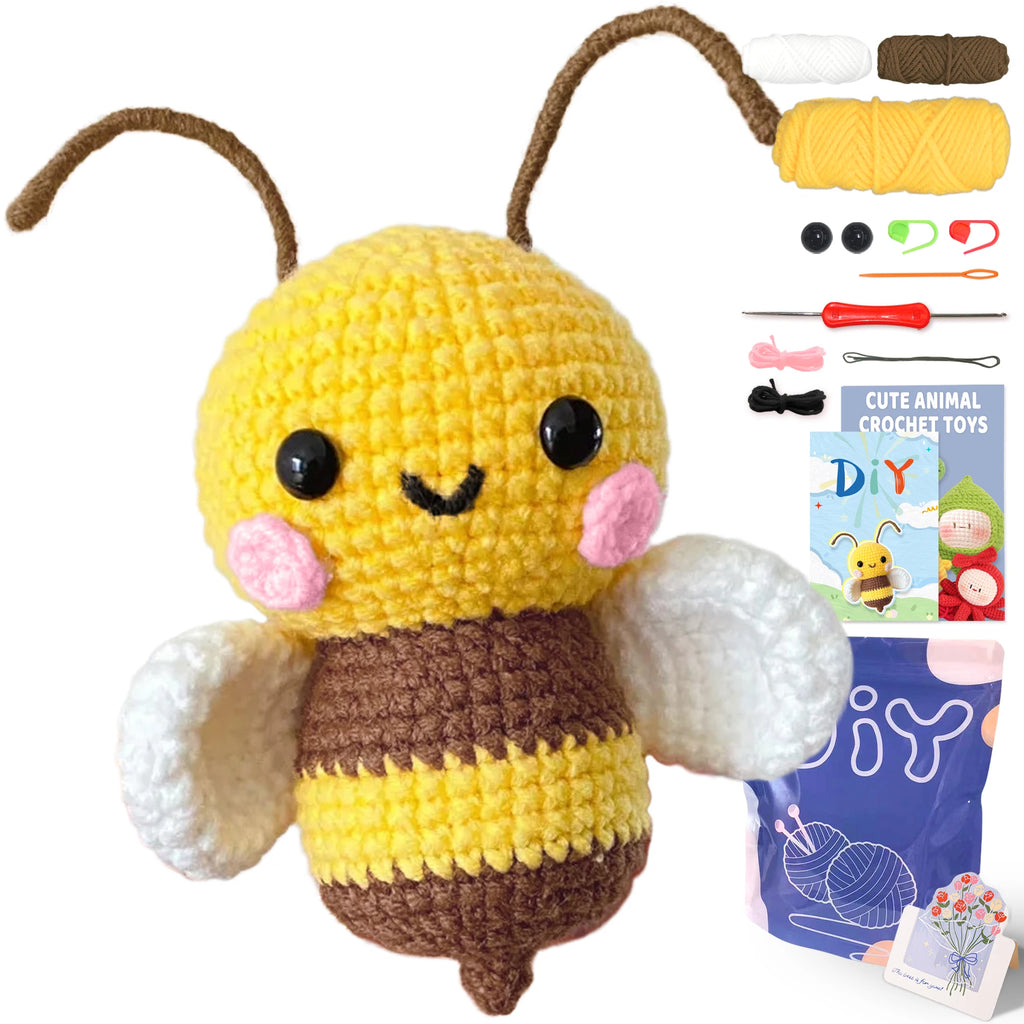 Crochet Kit for Beginners – Animal Amigurumi Starter Set