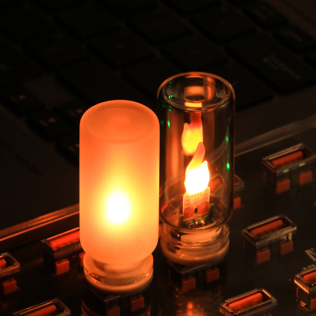 USB Flickering Flame LED Glass Candle Light