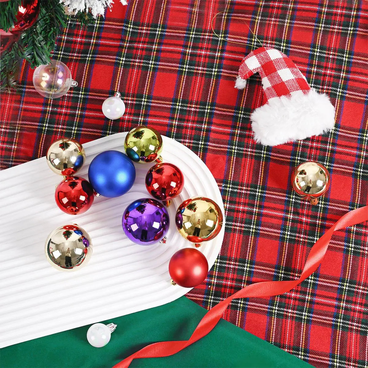 Mini Christmas Ball Ornaments 3 cm (24 pcs)