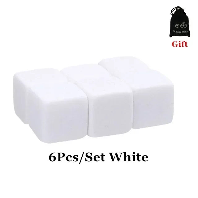 Whiskey Stones (6 pcs) – Reusable Ice Cubes for Drinks