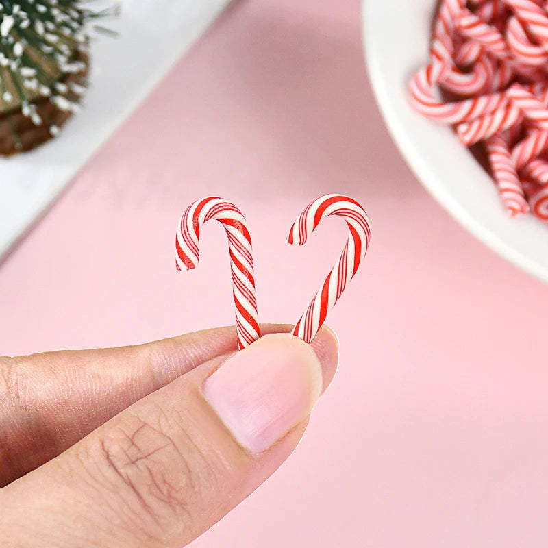 Mini Candy Cane Ornaments (10/30/50 pcs) – Christmas Tree Decor