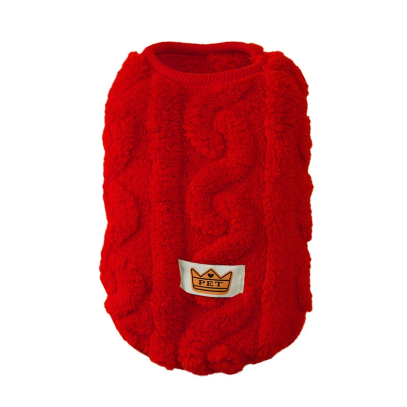Warm Fleece Cat Sweater – Winter Pet Clothes for Cats & Small Dogs