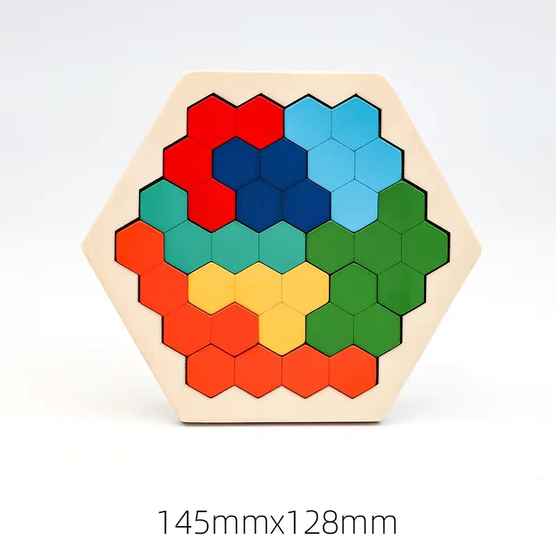 Wooden Tangram Brain Teaser Puzzle – Montessori Toy