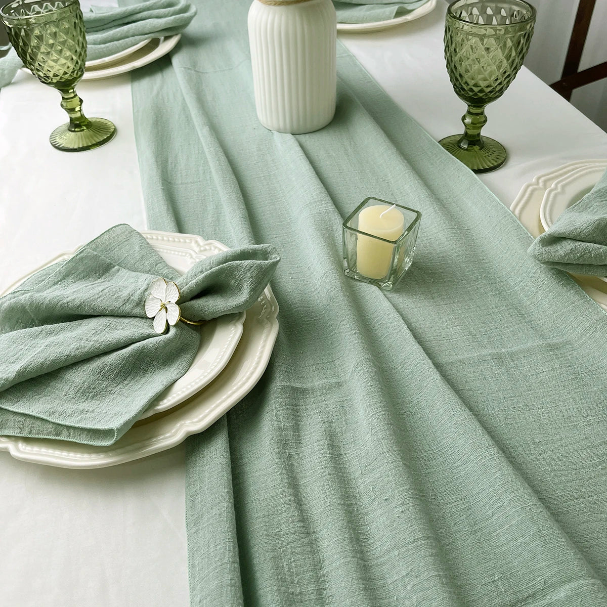 Cotton Gauze Napkins (Set of 6) – Christmas Table Linen
