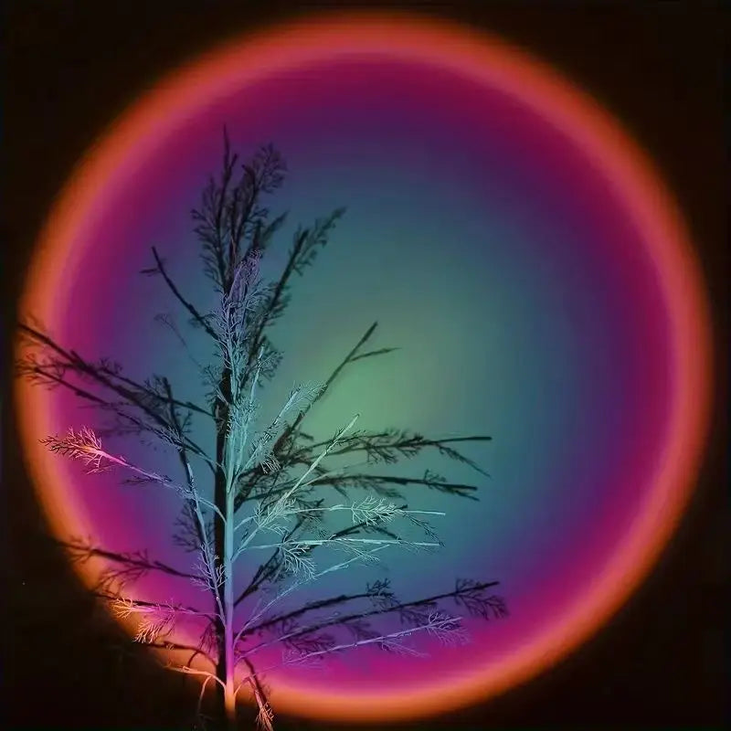 LED Sunset Projection Lamp – Rainbow Mood Light