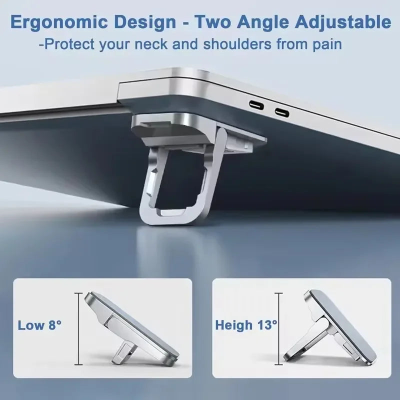 Mini Foldable Laptop Stand (2 pcs) – Invisible Adhesive Riser
