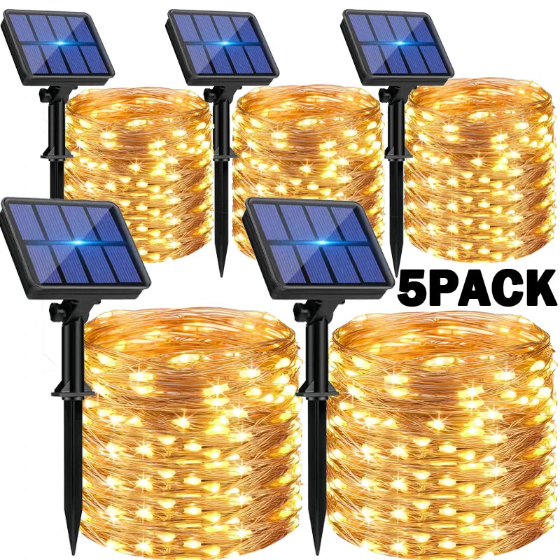 Solar LED Fairy Lights – Waterproof Outdoor Christmas Lights