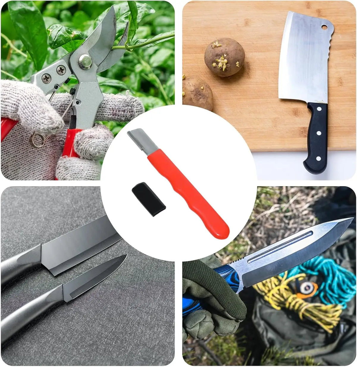 Manual Knife & Scissors Sharpener – Quick Sharpening Tool