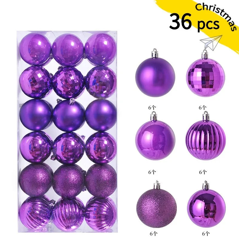 Mini Christmas Ball Ornaments 3 cm (24 pcs)