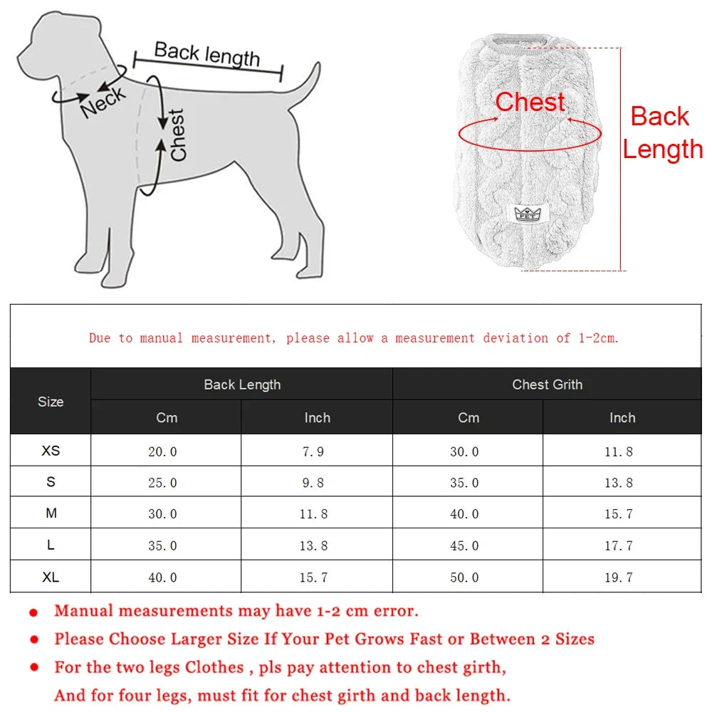 Warm Fleece Cat Sweater – Winter Pet Clothes for Cats & Small Dogs