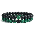 Couple Bracelets Set – Tiger Eye & Volcanic Stone Beads