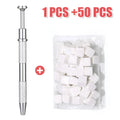 4 Claw Metal Grabber Reacher Tool White Nail Art Tools with 50Pcs/200Pcs Mini Nail Sponges Blocks Nail Buffer for Home Improveme