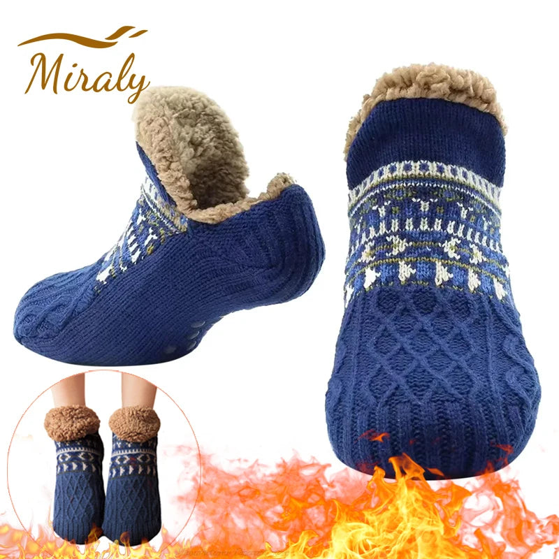 Super Warm Non-Slip Floor Socks – Velvet Slipper Socks