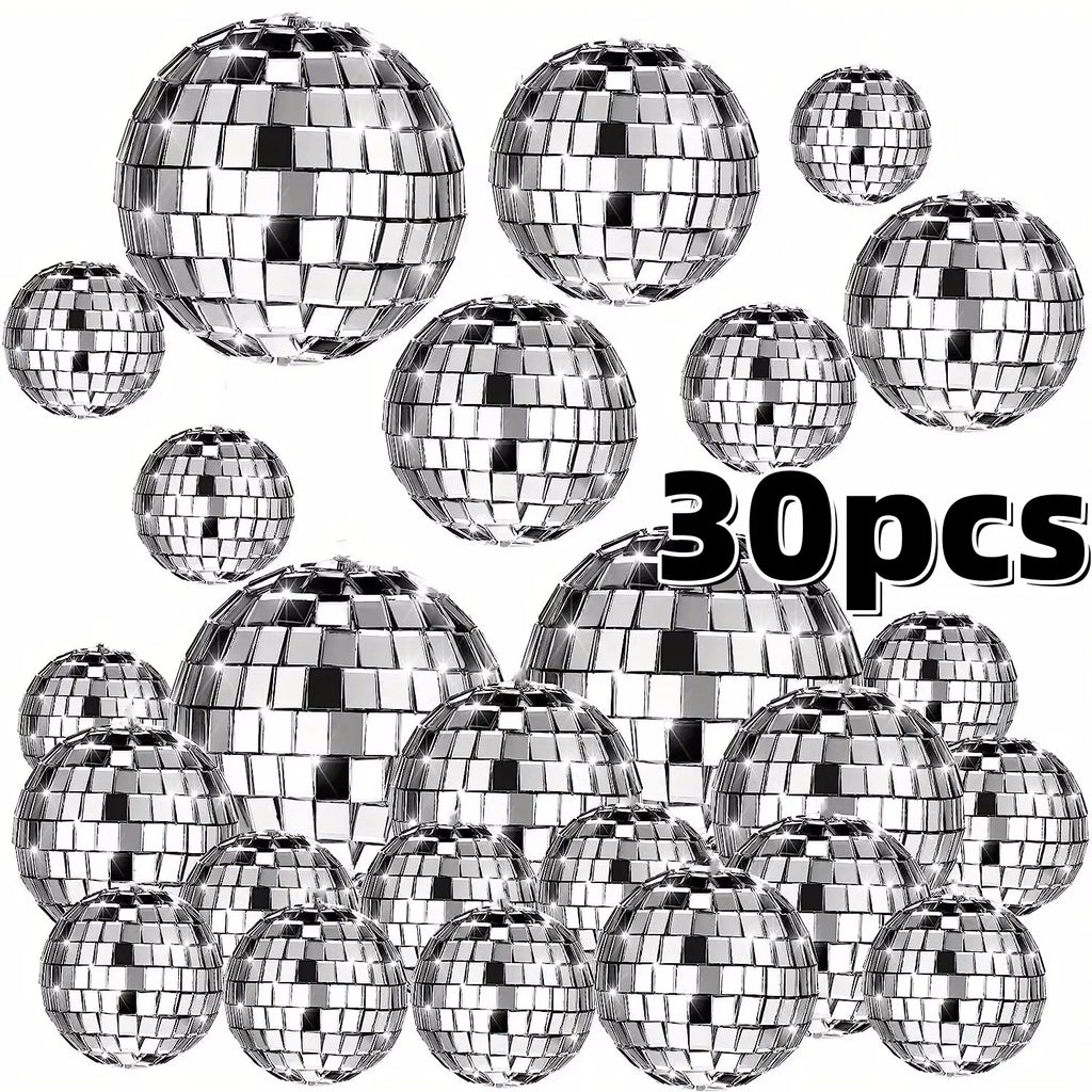 Mini Disco Ball Ornaments – Reflective Silver Christmas Baubles