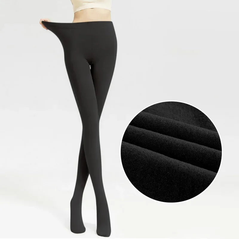 Fleece-Lined Thermal Tights for Women – Warm Winter Leggings