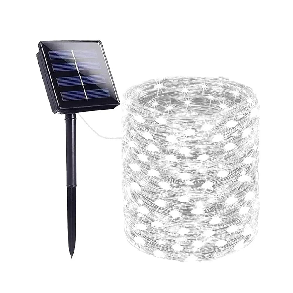 Solar LED Fairy Lights – Waterproof Outdoor Christmas Lights