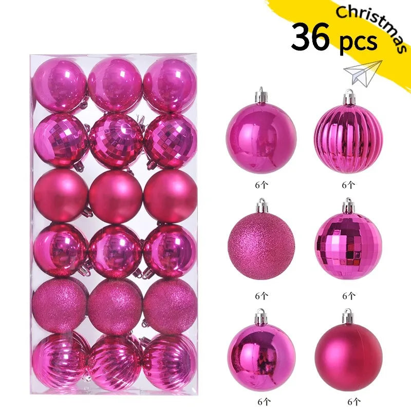 Mini Christmas Ball Ornaments 3 cm (24 pcs)