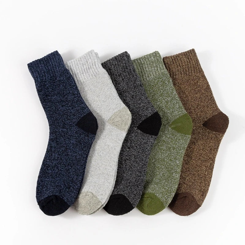 Thick Merino Wool Winter Socks – Thermal Towel Sole