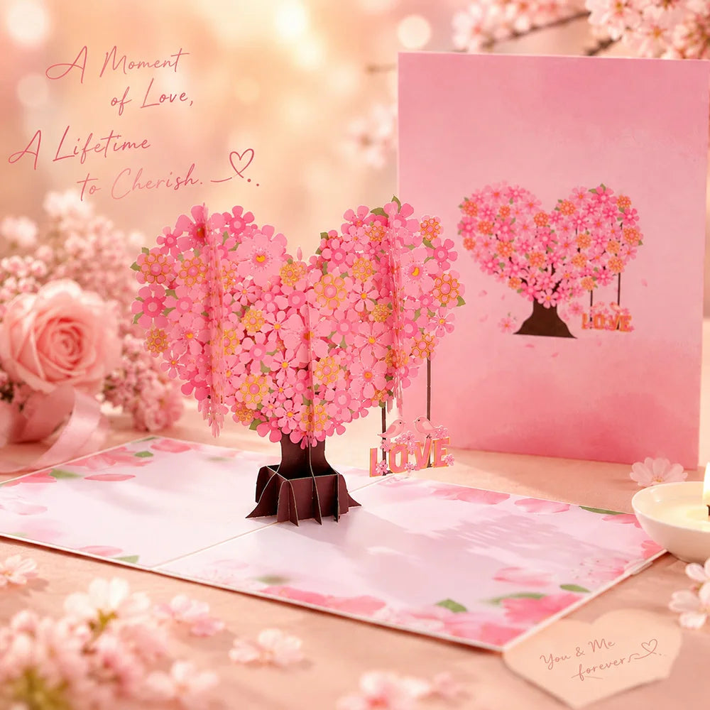 3D Pop-Up Flower Greeting Card – Handmade Card for Any Occasion