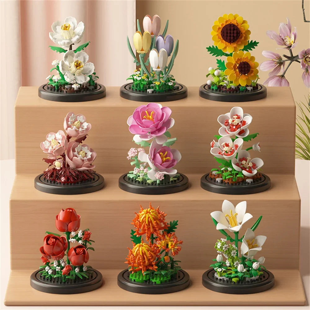 Eternal Flower Bonsai Building Blocks – Botanical Model Kit