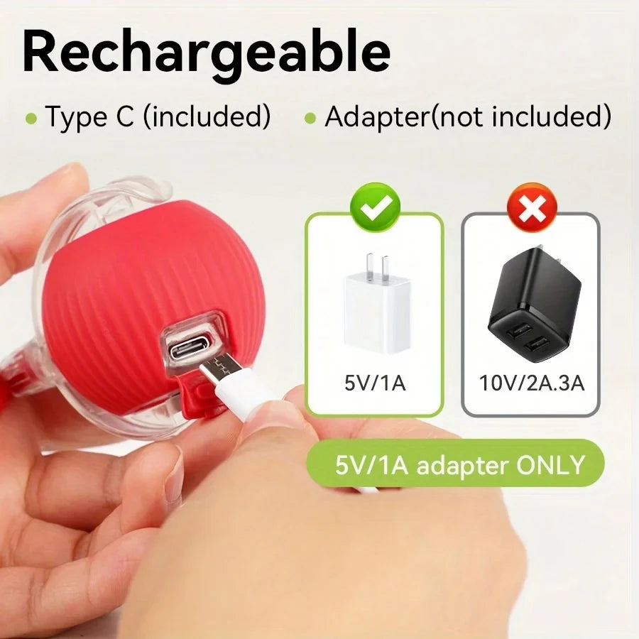 Automatic Rolling Cat Ball with Tail – Rechargeable Interactive Toy