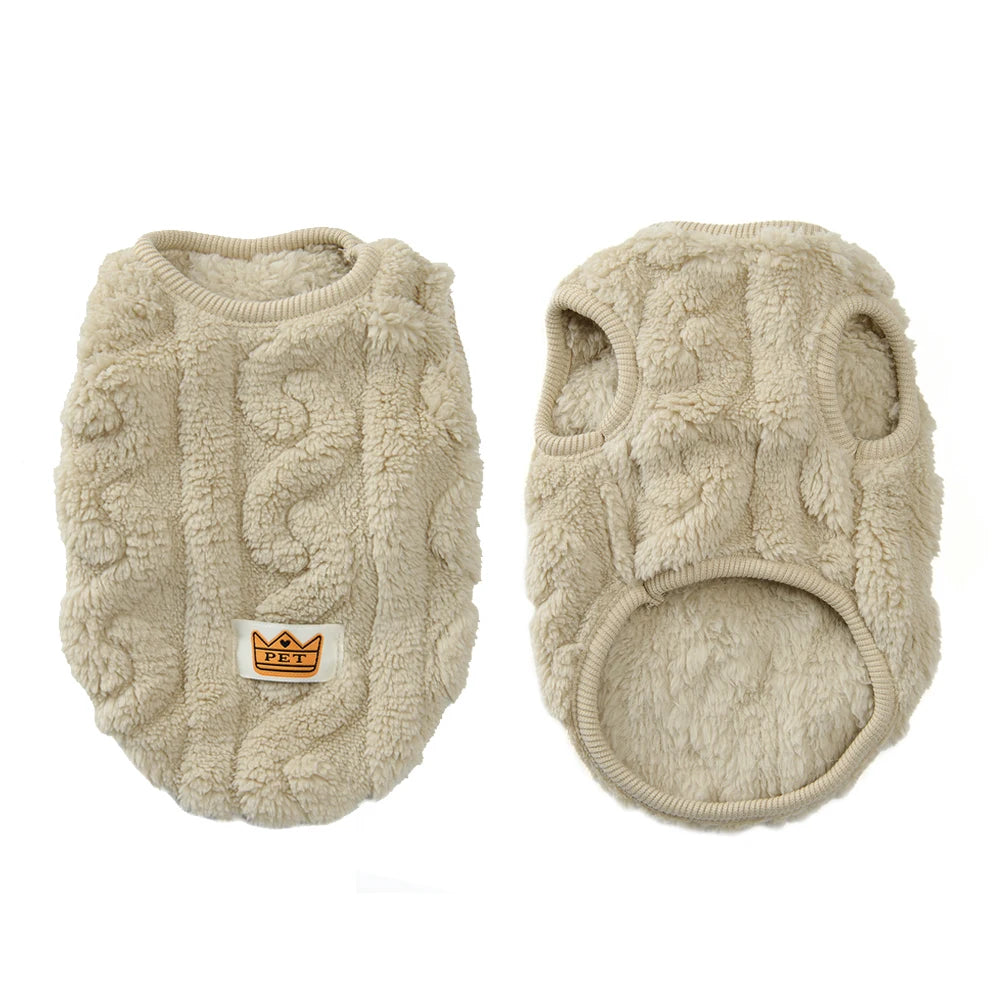 Warm Fleece Cat Sweater – Winter Pet Clothes for Cats & Small Dogs