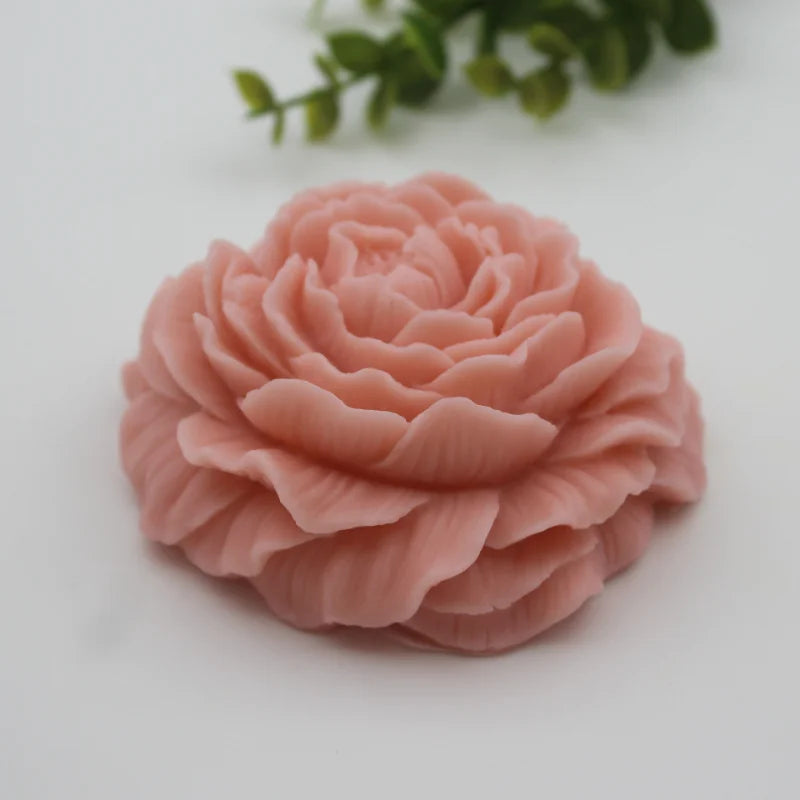 Large Peony & Rose Silicone Candle Mold – DIY Candle & Soap Making