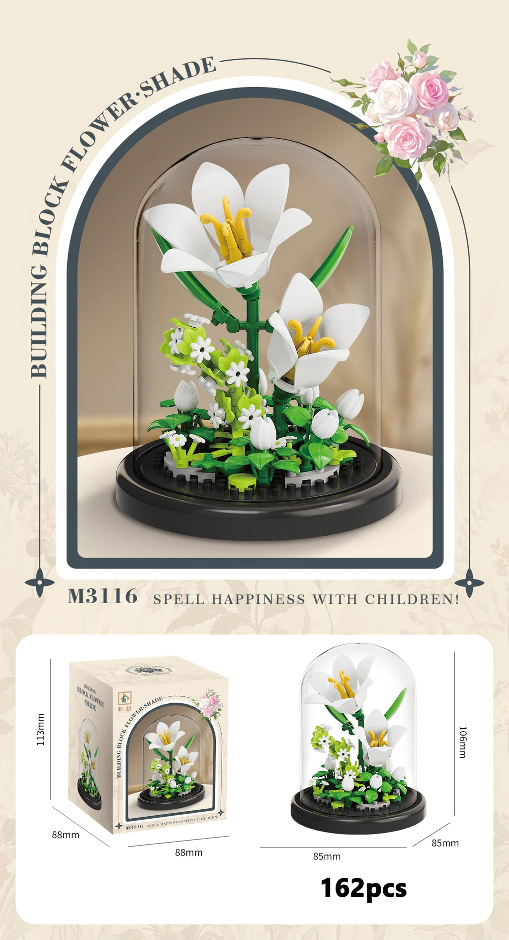 Eternal Flower Bonsai Building Blocks – Botanical Model Kit