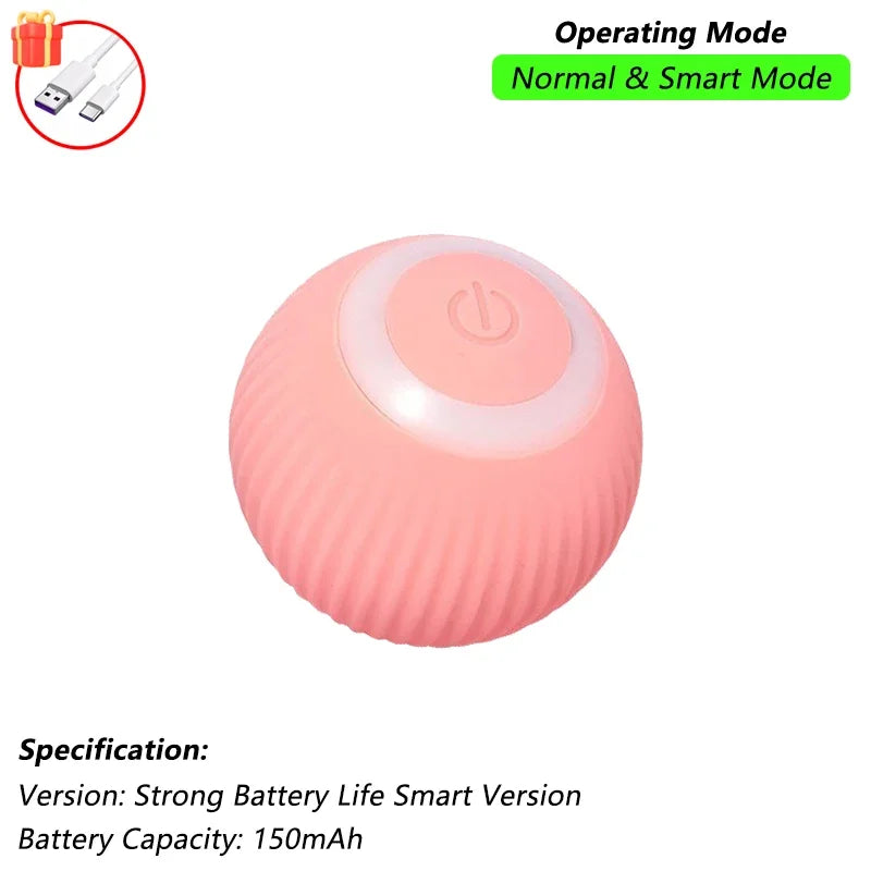 Automatic Rolling Cat Ball with Tail – Rechargeable Interactive Toy