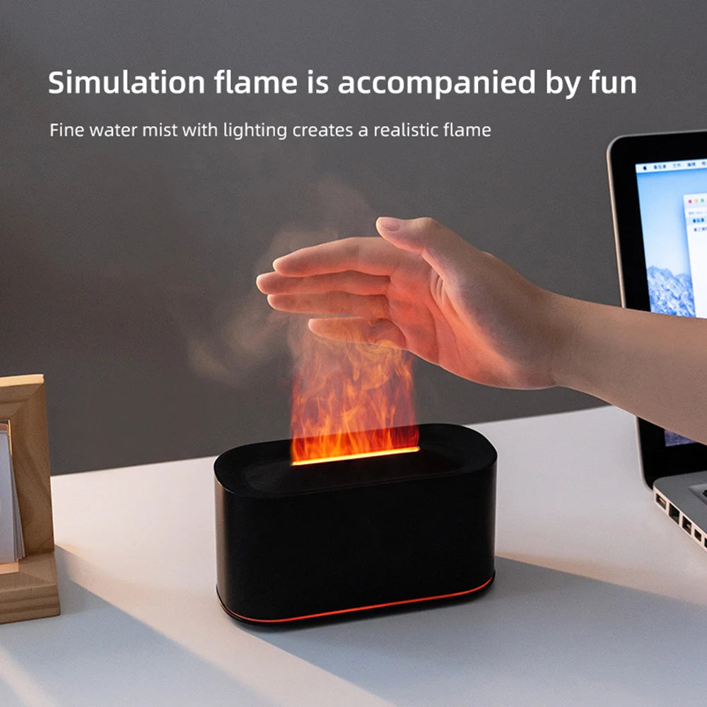 Flame Essential Oil Diffuser – Colorful Mist Humidifier