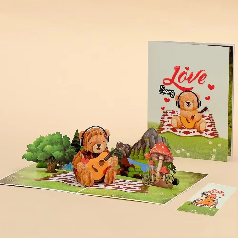 3D Pop-Up Flower Greeting Card – Handmade Card for Any Occasion