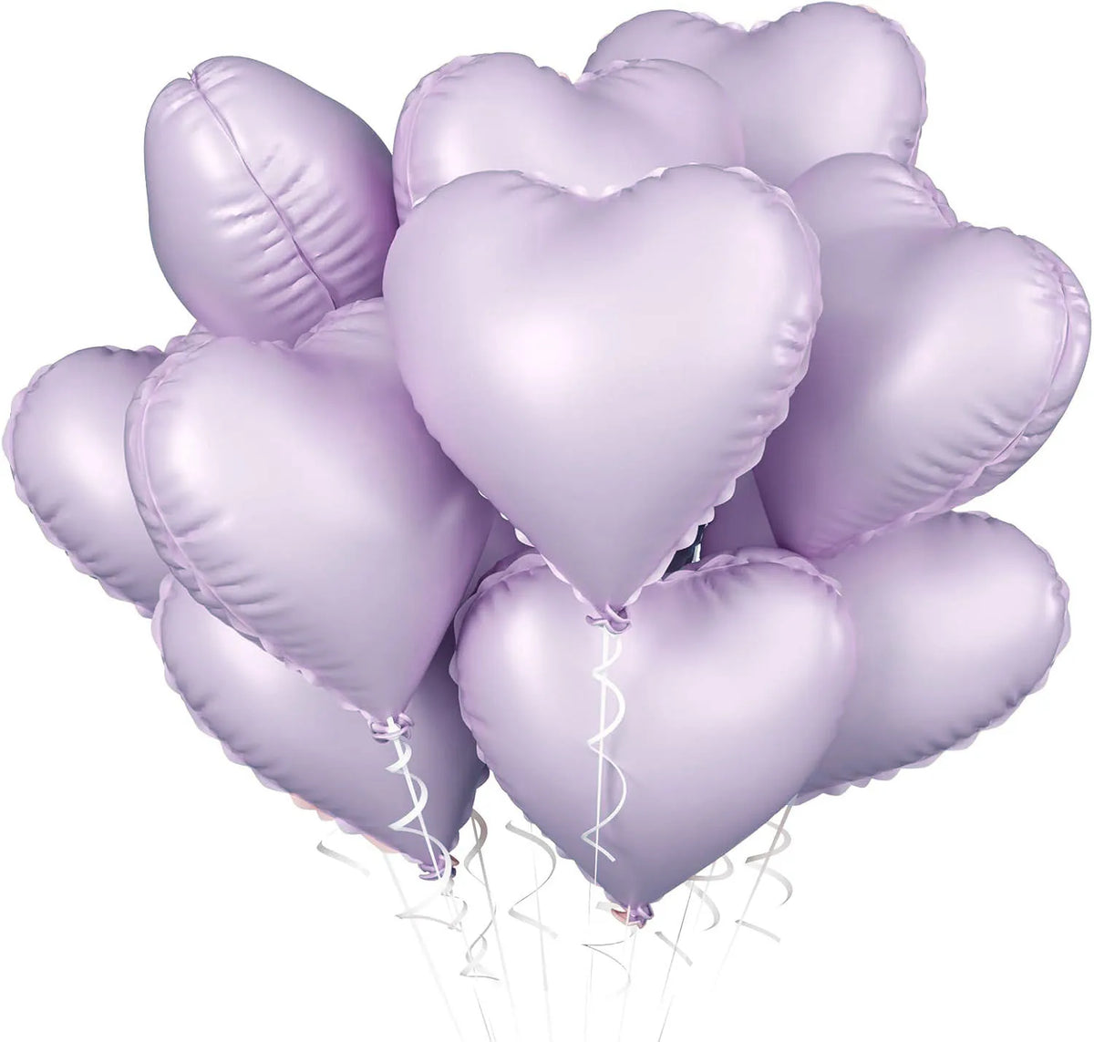 Heart Foil Balloons 18" (10 pcs) – Pink & Sage Green