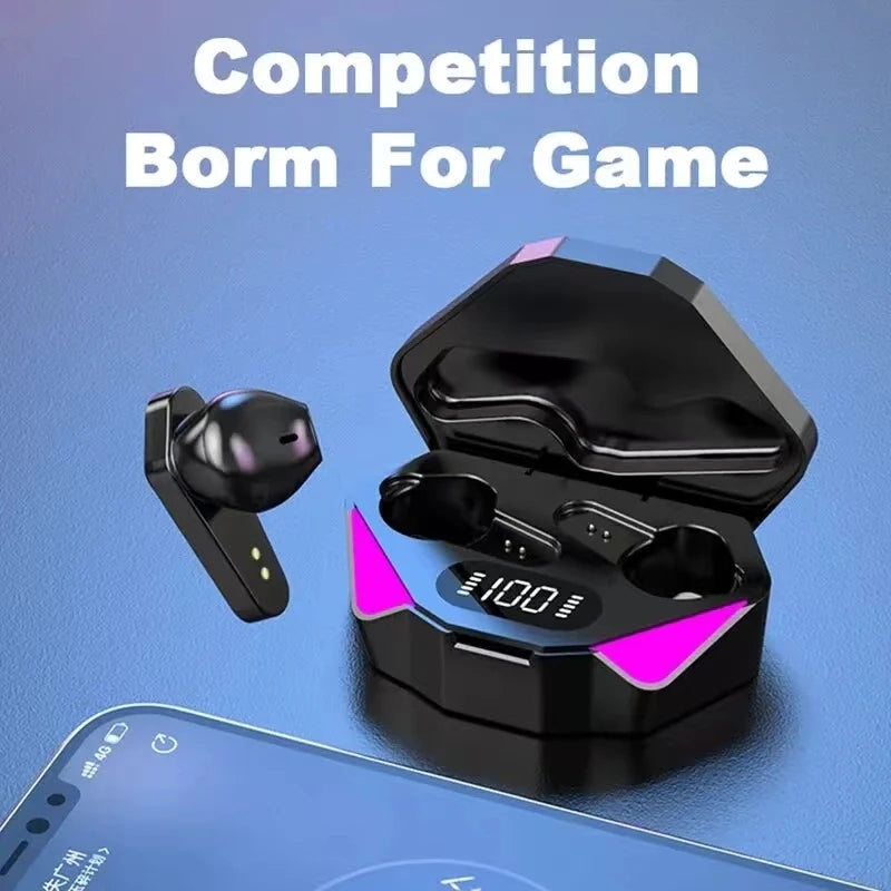 Wireless Bluetooth Earbuds with LED Display & Mic